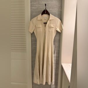 Club Monaco Johnny Collar Sweater Dress - Worn Once - Antique White - Size XS